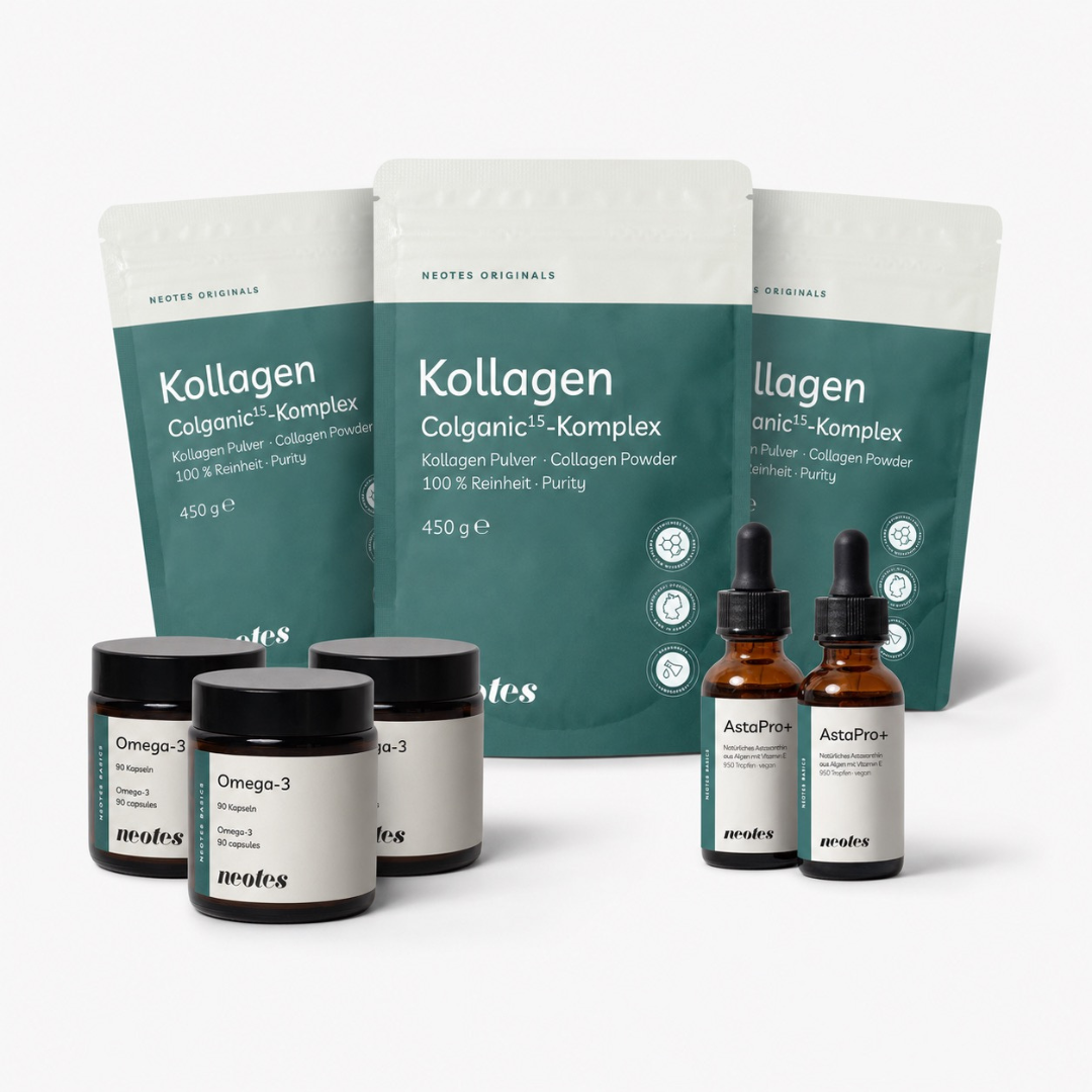 Elixier Bundle von neotes mit Kollagen, Omega-3 und Astaxanthin