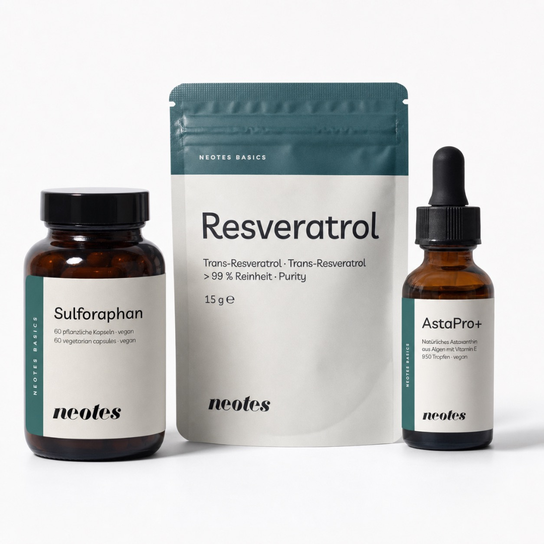 Inflame Bundle von neotes mit Sulforaphan, Resveratrol und AstaPro als Produktset