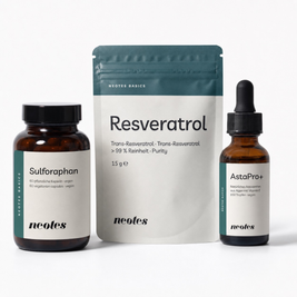 Inflame Bundle von neotes mit Sulforaphan, Resveratrol und AstaPro als Produktset